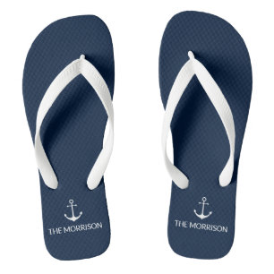 Chinelos Náutico Nome do Barco Personalizado Branco marinh