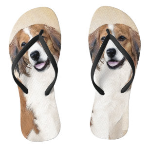 Chinelos Nederlandse Kooikerhondje - Pintura de Cachorro