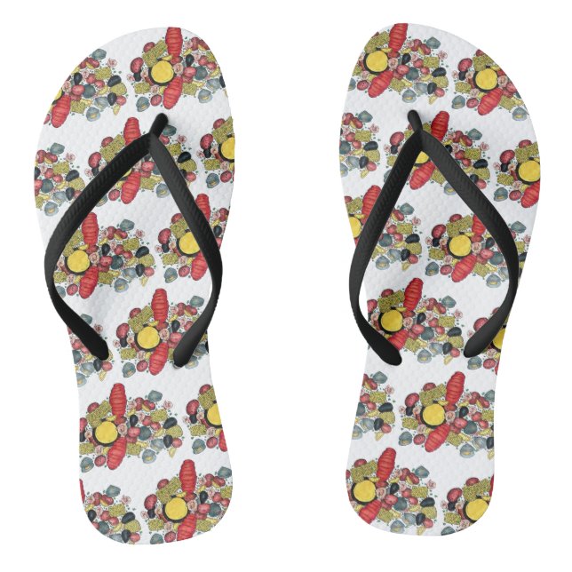 Chinelos New England Clams Lobster Clambake Seafood Janto (Pé da cama)