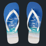 Chinelos Noiva Beach Wedding Belo Surf Oceânico<br><div class="desc">Este design foi criado através da arte digital. Pode ser personalizado clicando no botão personalizar e alterando a cor, adicionando um nome, iniciais ou as suas palavras favoritas. Entre em contato comigo em colorflowcreations@gmail.com se você quiser usar este design em outro produto. Compre minha pintura de acrílico abstrato original para...</div>