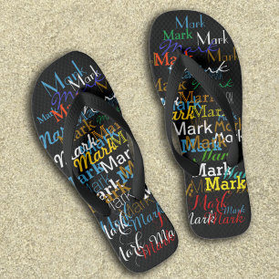 Chinelos . nomes de cores. personalizado