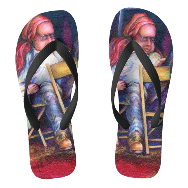 Chinelos Norman prefere desenhar no Sono (Pé da cama)