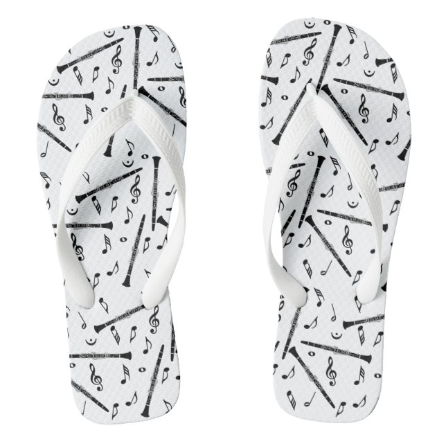 Chinelos Notas de Música do Black Clarinets (Pé da cama)