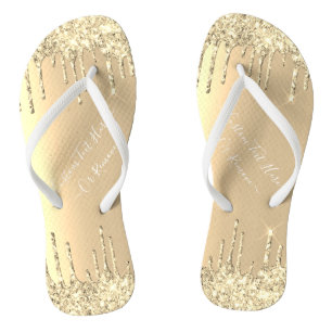 Chinelos O brilho do Ouro brilhante Dourado do luxo rouba s