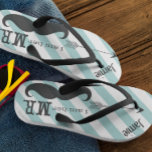 Chinelos O Casamento de Groom Beach, Vintage, sou o Sr.<br><div class="desc">Vintage personalizada do Groom Eu sou o Sr. Stripes Pattern - Fotografias Props! Honeymoon Beach Attyre</div>