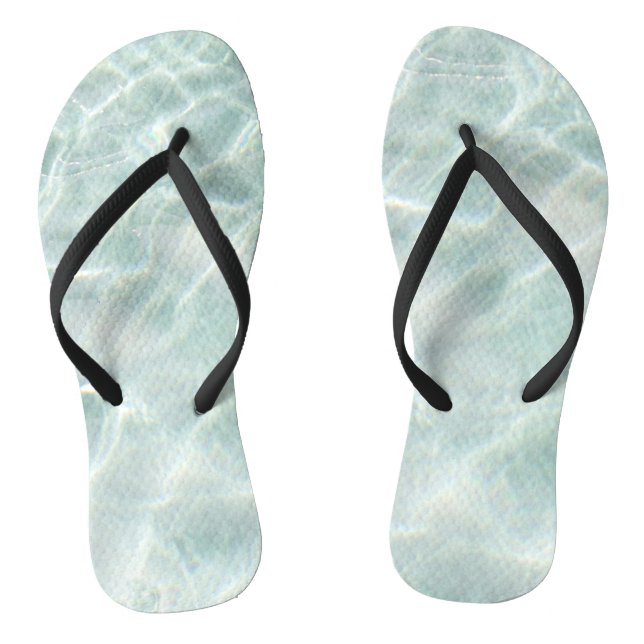 Chinelos Oceano de Calma Azul Moderno (Pé da cama)