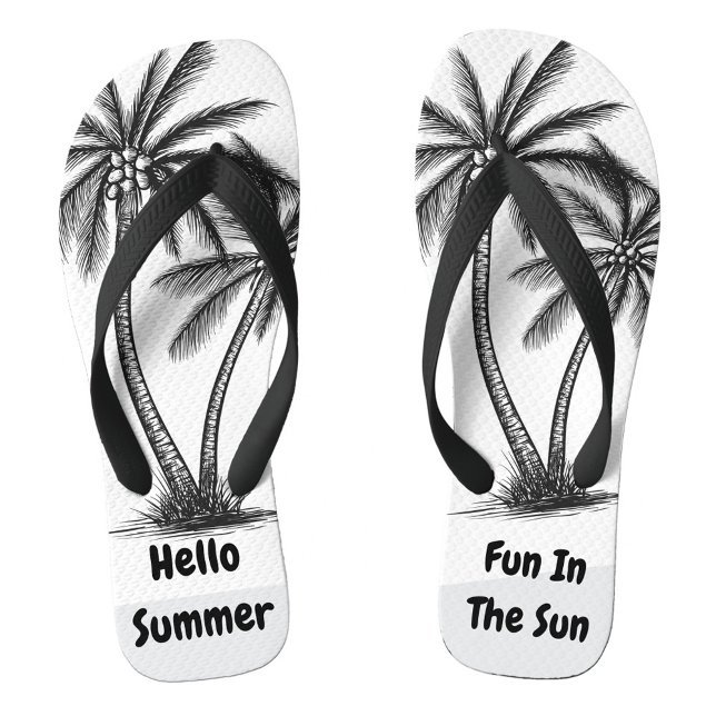 Chinelos Olá Summer (Hello Summer Text Flip Flops!)