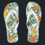 Chinelos Orange Rosa Wedding Floral Modern<br><div class="desc">Belo rosa floral de laranja moderno é excelente para um brilhante casamento cor de laranja e branco! Clássico e bonito para um primavera,  verão ou noiva de outono que ama uma cor de moda ousada!</div>