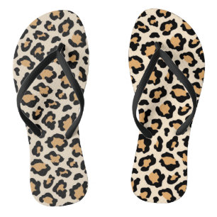 Chinelos Os flip-flops da chita por Elle aumentaram