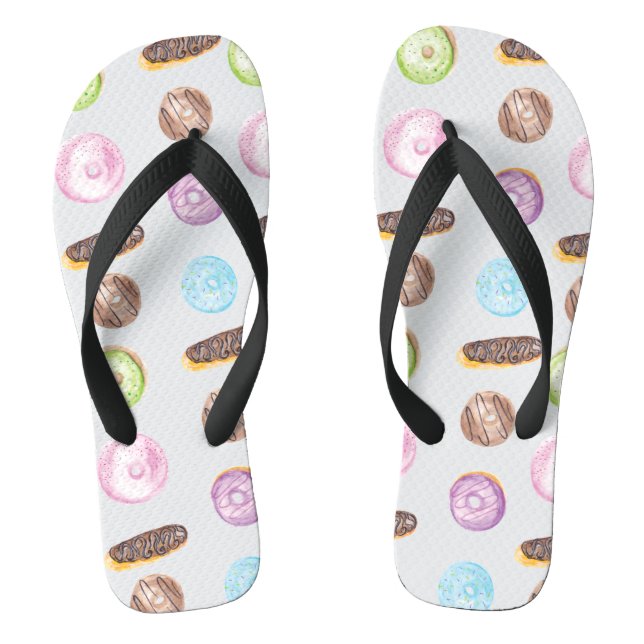 Chinelos Padaria de Donuts Cobertos com Glacê de Chuvisco d (Pé da cama)
