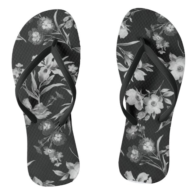 Chinelos padrão abstrato floral (Pé da cama)