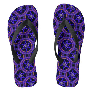 Chinelos Padrão Abstrato Floral Moderno Boho Elegante #505