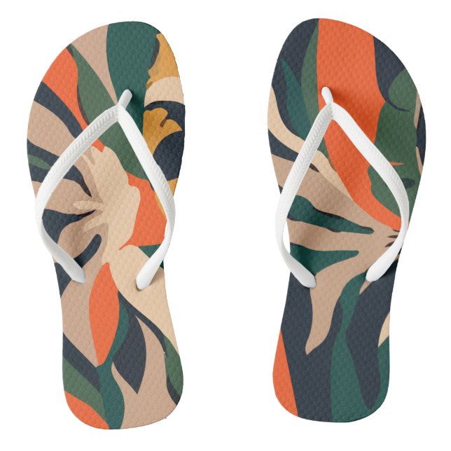 Chinelos Padrão Abstrato Havaiano (Pé da cama)