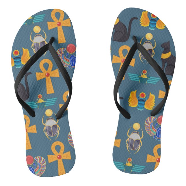 Chinelos Padrão Antiquado do Egito, Papel digital Hieróglif (Pé da cama)