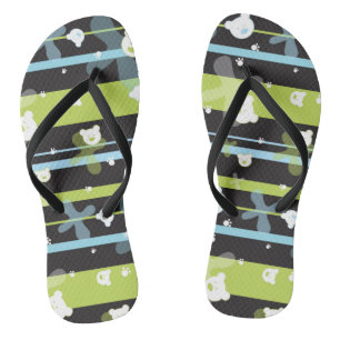 Chinelos Padrão bonito com ursos pequenos