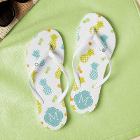 Padrão de ananás colorido monograma