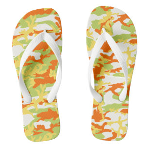 Chinelos Padrão de Camuflagem de Verão