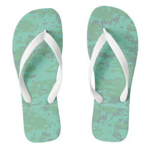 Chinelos Padrão de Camuflagem Digital Menta
