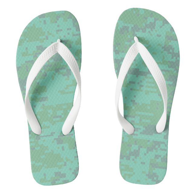 Chinelos Padrão de Camuflagem Digital Menta (Pé da cama)