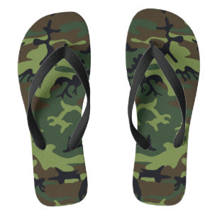 Chinelos Padrão de Camuflagem Verde, Padrão Militar, Exérci