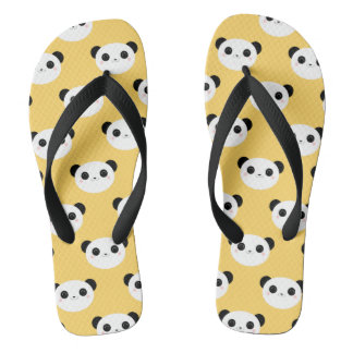 Chinelos Padrão De Cara De Panda De Raiva Kawaii