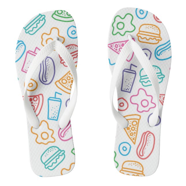 Chinelos Padrão de comida rápido 2 (Pé da cama)