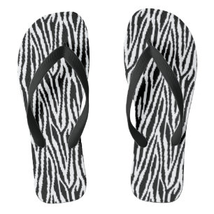 Chinelos Padrão de Design de impressão de pixel zebra de 