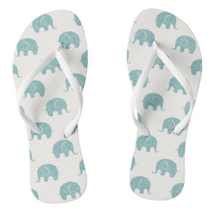 Chinelos Padrão de elefante de cor lacrimogênea