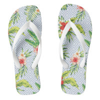 Padrão de Flor Havaiano Pastel Blue Geométrico Pat
