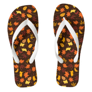 Chinelos Padrão de Folhas de Maple-45947