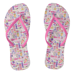 Chinelos Padrão de manicure de porta bonita