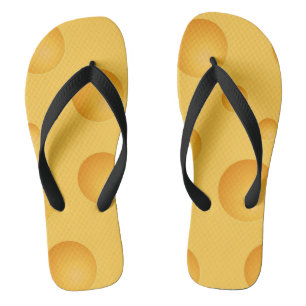 Chinelos Padrão de Queijo Amarelo