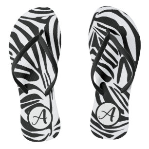 Chinelos Padrão de Zebra