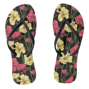 Chinelos Padrão floral elegante 2