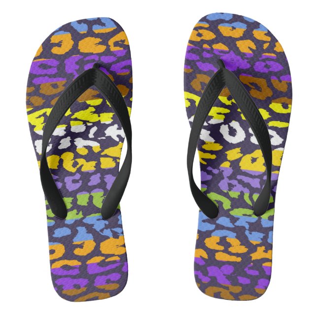 Chinelos Padrão Leopard Retro #3 (Pé da cama)