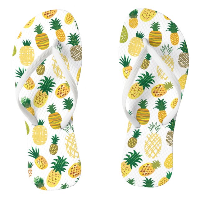 Chinelos Padrão Trendy Pineapple (Pé da cama)