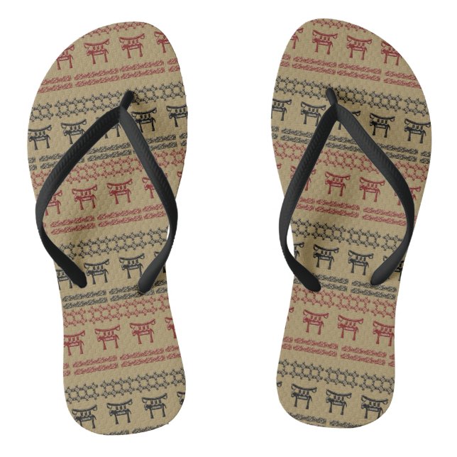 Chinelos padrão tribal étnico africano (Pé da cama)