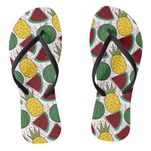 Chinelos padrão uniforme de fruta padrão da superfície da