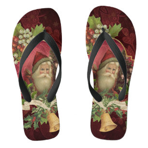 Chinelos Papai Noel lhe deseja um feliz Natal
