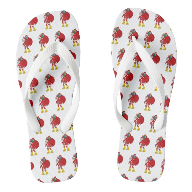 Chinelos Papai Noel Vestindo Big Yellow Boots (Pé da cama)