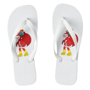 Chinelos Papai Noel Vestindo Botas Amarelas Grandes