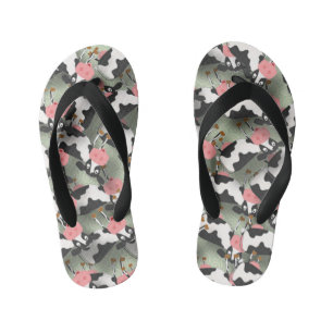 Chinelos para crianças de vacas