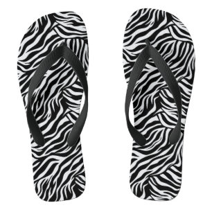 Chinelos para Impressão de Zebra Adulta