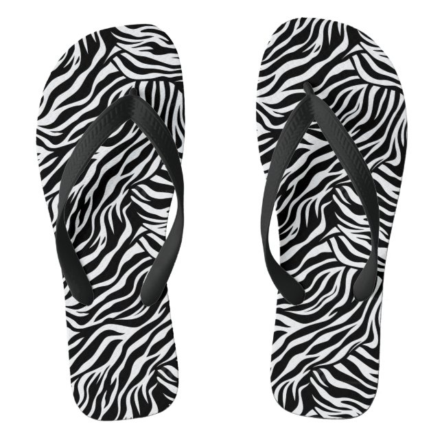 Chinelos para Impressão de Zebra Adulta (Pé da cama)