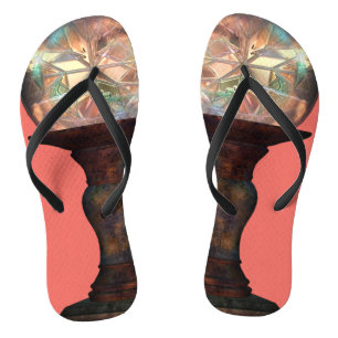 Chinelos Parede de vidro cor-de-rosa cor-de-rosa com cobert