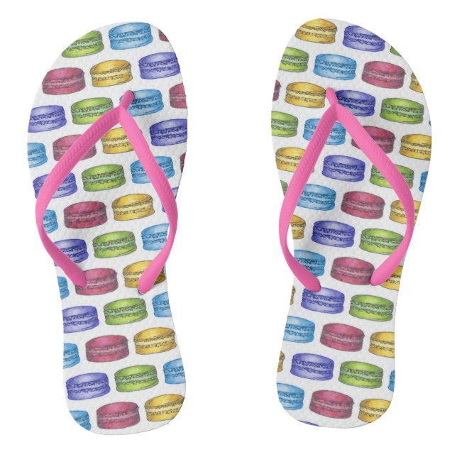 Chinelos Pastel French Macaron Cookery Bakery Chef (Pé da cama)