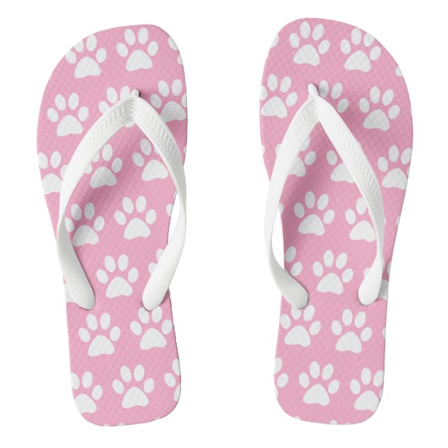 Chinelos Pata-Cachorro Imprime Padrões Bons Rosa Summer Bea (Pé da cama)
