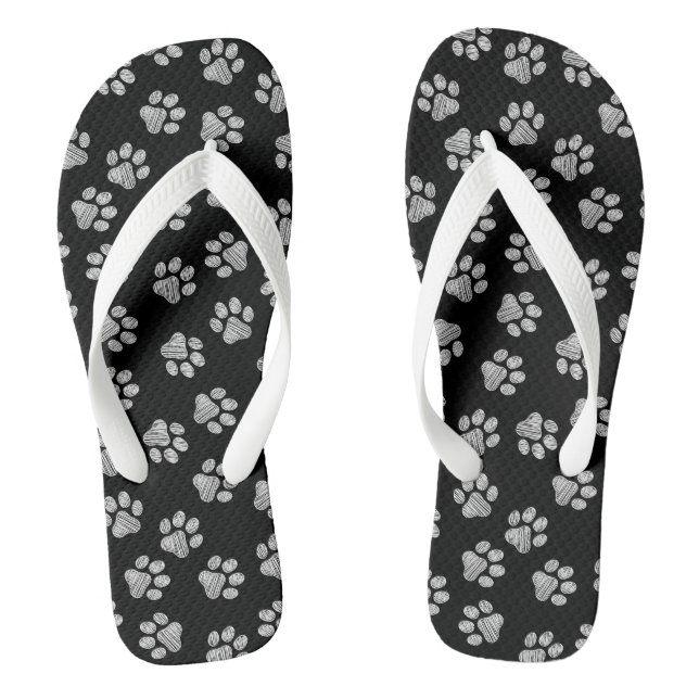 Chinelos Patas Rabiscadas, Patas de Cachorro, Patas Brancas (Pé da cama)