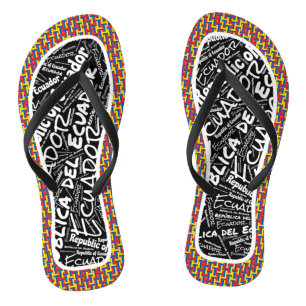 Chinelos Patriótico Fabuloso das Cores de Bandeira do Equad
