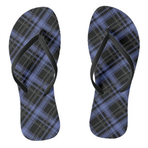 Chinelos Peça riscada com xadrez sem costura com tartan